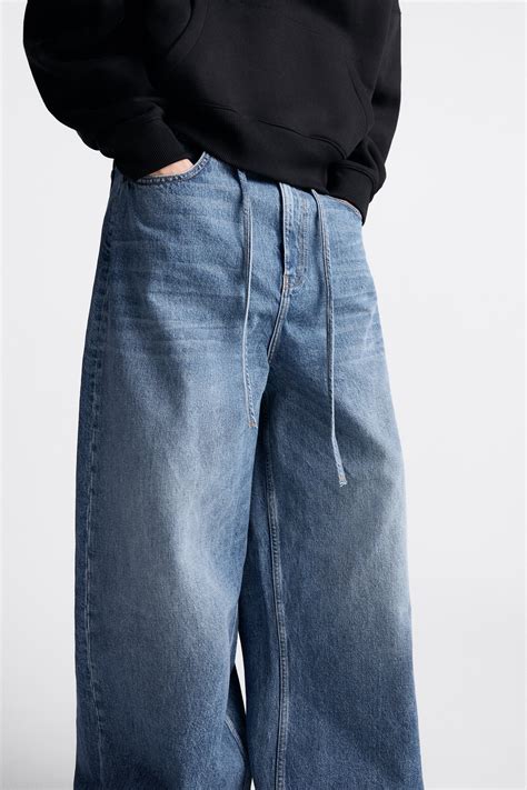 zara x rhuigi light blue baggy fit jeans.